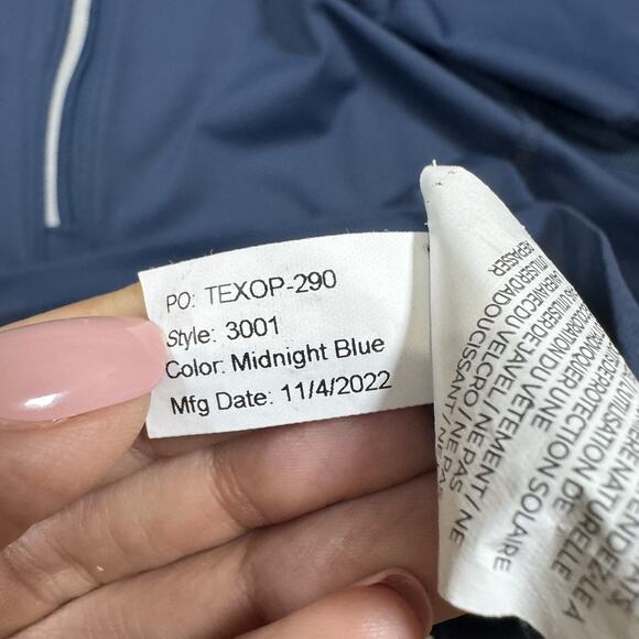 BloqUV Women's UPF 50 Sun Protective Mock Neck Top Size M Midnight Blue - Picture 9 of 13